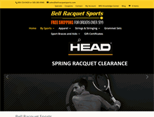 Tablet Screenshot of bellracquetsports.com